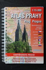 náhled knihy - Aktuální Atlas Prahy. Nejpodrobnejší mapový průvodce.