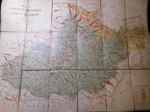 náhled knihy - Mapa markrabství Moravského, vévodství Slezského pro cestující, turisty, cyklisty a.t.d.