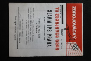 náhled knihy - TJ Zbrojovka Brno - Slavia IPS Praha, 9. kolo I. ligy kopané 1981 - 1982
