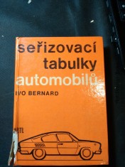 náhled knihy - Seřizovací tabulky automobilů