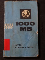 náhled knihy - Návod k obsluze a údržbě ŠKODA 1000MB , 1000MB deluxe
