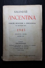 náhled knihy - Kalendář Vincentina. Povídkář, besedník a zpravodaj na obyčejný rok 1943