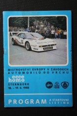náhled knihy - Program a startovní listina : Mistrovství Evropy v závodech automobilů do vrchu