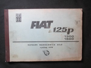 náhled knihy - Fiat 125p, 1300, 1500. Katalog náhradních dílů
