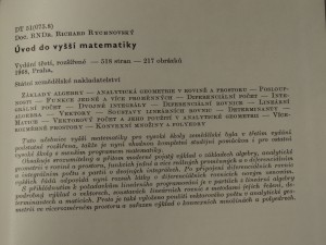 náhled knihy - Úvod do vyšší matematiky : Učebnice pro vys. školy zeměd.