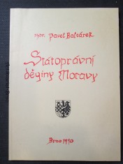 náhled knihy - Státoprávní dějiny Moravy