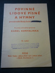 náhled knihy - Povinné lidové písně a hymny pro národní školy československé