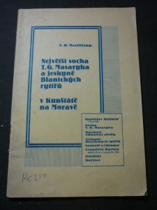 náhled knihy - největší socha T.G.Masaryka a jeskyně Blanických rytířů v Kunštátě na Moravě