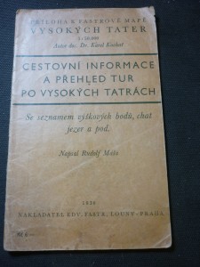 náhled knihy - cestovní informace a přehled tur po Vysokých Tatrách