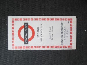 náhled knihy - Central buses. Map and list of routes. London transport