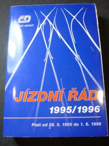 náhled knihy - jízdní řád 1995/1996