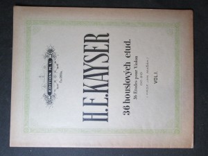 náhled knihy - H. E. Kayser. 36 houslových etud Op. 20. Vol. I.