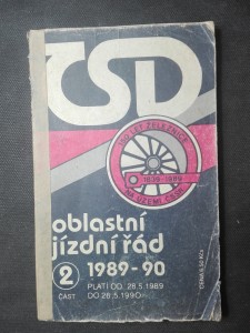 náhled knihy - Oblastní jízdní řád ČSD, část 2.