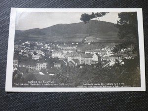 náhled knihy - Sušice na Šumavě.Nad městem Svatobor s rozhlednou