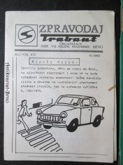 náhled knihy - Zpravodaj Trabant. Ročník XV. 6/1984. Organizace AMK VII. sjezdu Svazramu Brno