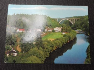 náhled knihy - Bechyně - pohled na řeku Lužnici - v pozadí most