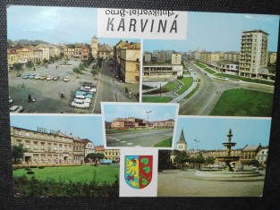 náhled knihy - Karvinná - náměstí 9. května, třída Kosmonautů, dům kultury, hotel Jelen, náměstí 9. května