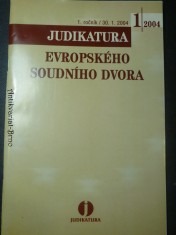 náhled knihy - Judikatura evropského soudního dvora (1. roč.)
