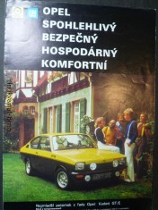 náhled knihy - Opel spolehlivý bezpečný hospodárný komfortní Kadett Ascona Manta