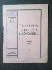 náhled knihy - T. G. Masaryk: O ethice a alkoholismu II. vydání