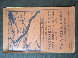 náhled knihy - Podrobné mapy zemí Koruny české v měřítku 1 : 75.000 a mapy vzdáleností všech míst při silnici ležících. Sešit 52. List 85: Počátky - Třešť