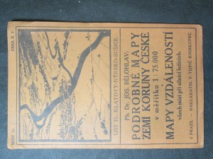 náhled knihy - Podrobné mapy zemí Koruny české v měřítku 1 : 75.000 a mapy vzdáleností všech míst při silnici ležících. Sešit 32. List 23. Klatovy - Nýrsko - Sušice