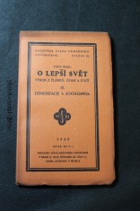 náhled knihy - O lepší svět, výbor z článků, úvah a statí III., Demokracie a socialismus.