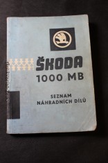 náhled knihy - Škoda 1000 MB, seznam náhradních dílů vozu