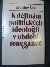 náhled knihy - K dějinám politických ideologií v období renesance