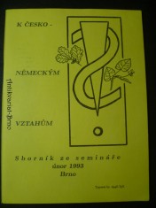 náhled knihy - K česko-německým vztahům (sborník ze semináře)