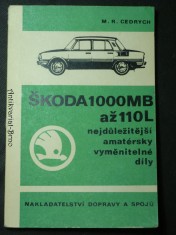 náhled knihy - Škoda 1000MB až 110L -nejdůležitější amatérské vyměnitelné díly