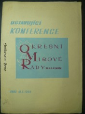 náhled knihy - Ustavující konference - Okresní mírové rady Brno-venkov