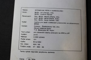 náhled knihy - Intenzivní péče v kardiologii : určeno pro zdravot. sestry pracující na ARO a JIP