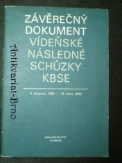 náhled knihy - Závěrečný dokument - Víděňské následky schůze KBSE (4. 11. 1986-19. 1. 1989)