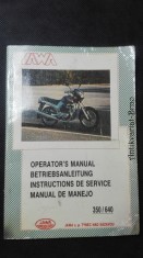 náhled knihy - JAWA 350/ 640: Operator's manual/ Betriebsanleitung/ Instuctions de service/ Manual de manejo