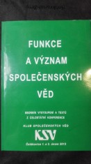 náhled knihy - Funkce a význam společenských věd