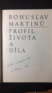 náhled knihy - Bohuslav Martinů, profil života a díla