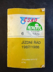 náhled knihy - ČSAD: Jízdní řád 1987-1988 Jihomoravský kraj