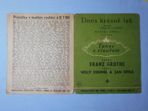 náhled knihy - Dnes krásně tak : Píseň z filmu Tanec s císařem