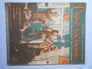 náhled knihy - Tři písně ze zvukového filmu : Právě začínáme (Míval jsem tě vždycky rád, Já užvím, Červená mašlička)