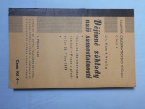 náhled knihy - Dějinné základy naší samostatnosti : projev na Staroměstském náměstí v Praze v předvečer 28. října 1933