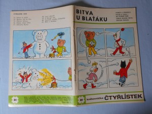 náhled knihy - Čtyřlístek : Bitva u blaťáku č. 81.