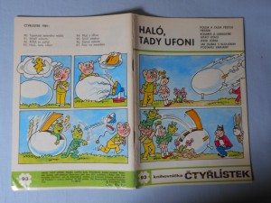 náhled knihy - Čtyřlístek : Haló, tady ufoni č. 93.
