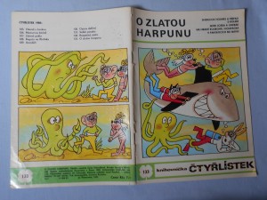náhled knihy - Čtyřlístek : O zlatou harpunu č. 133.