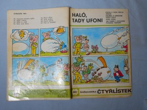 náhled knihy - Čtyřlístek : Haló, tady ufoni č. 93.