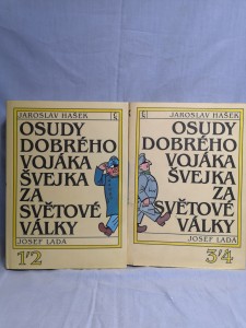 náhled knihy - Osudy dobrého vojáka Švejka za světové války. Díl 1, V zázemí. Díl 2, Na frontě. Díl 3, Slavný výprask. Díl 4, Pokračování Slavného výprasku