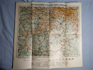 náhled knihy - Mapa politického a školního okresu Jičínského.
