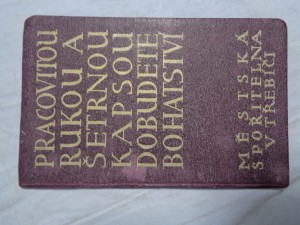 náhled knihy - Vkladní knížka Městské spořitelny v Třebíči