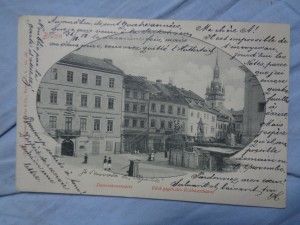 náhled knihy - Brünn: Dominikanerplatz. Blick gegen den Rathausthurm