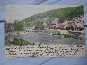 náhled knihy - Gruss aus Brünn. Steinmühle Brno-Obřany, Kamenný mlýn, hospoda